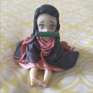 Anime Nezuko Figurine Demon Slayer 3 inch x 2 inch, 2 inch tall EUC Detailed!
